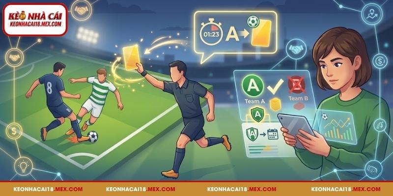 Cách đọc kèo đội nhận thẻ đầu tiên