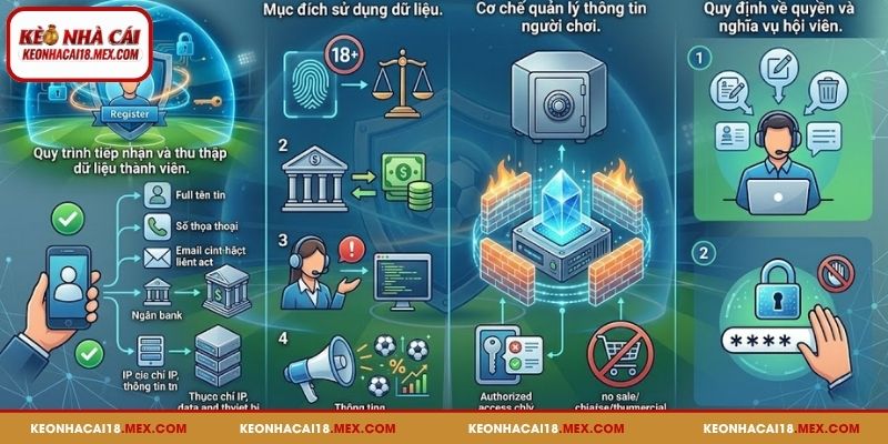 Chi tiết các quy định trong chính sách bảo mật Keonhacai18