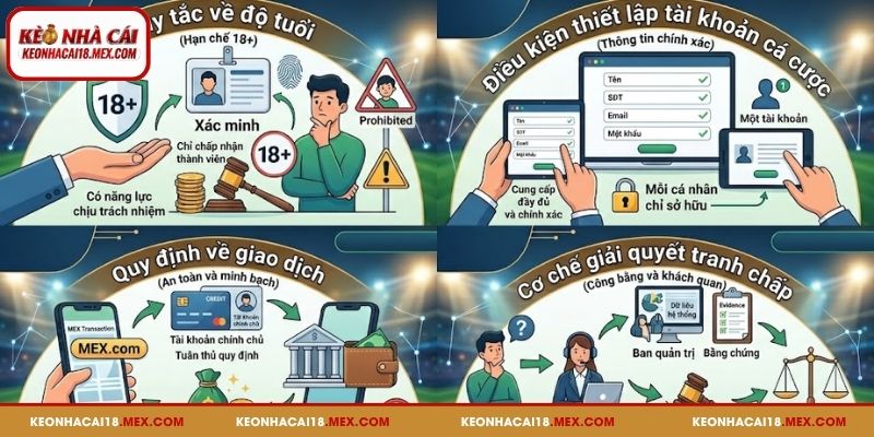 Chi tiết điều kiện và điều khoản áp dụng tại Keonhacai18