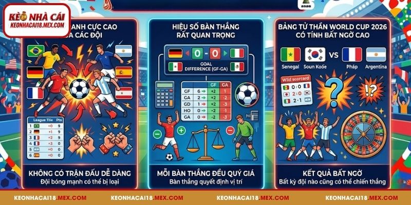 Đặc điểm của bảng tử thần WC 2026 cần biết