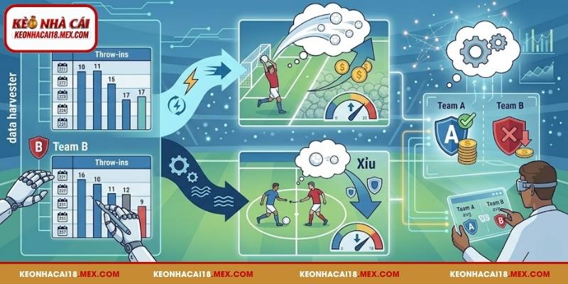 Khai thác dữ liệu từ những trận gần nhất khi soi kèo ném biên